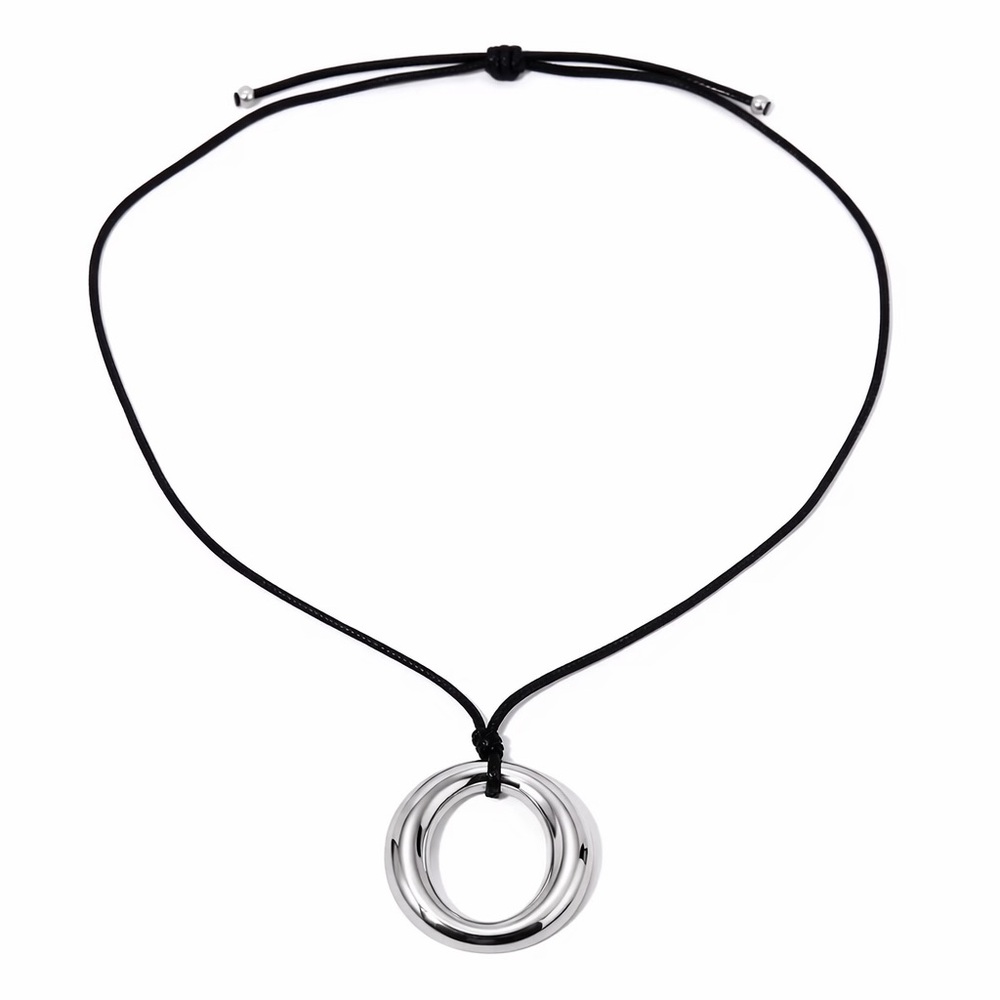 Ring Pendant Cord Necklace